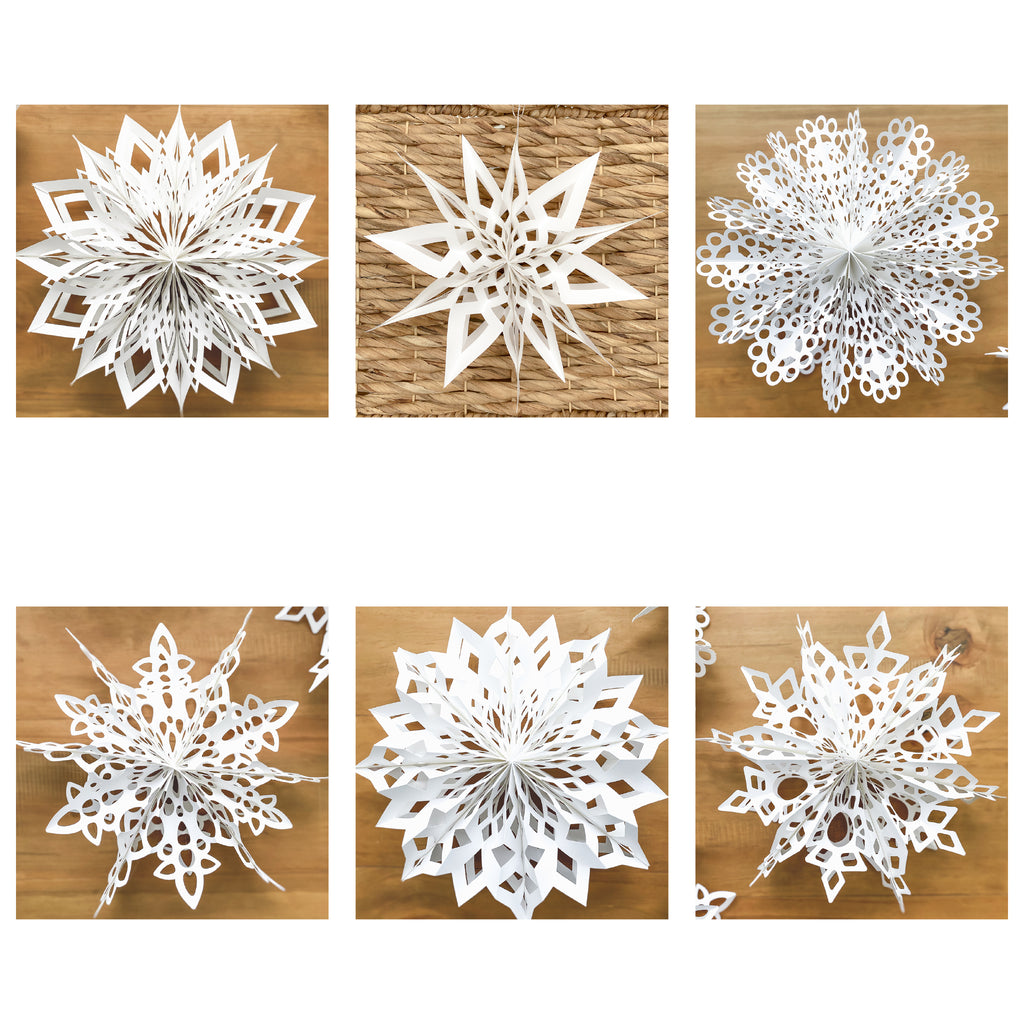Easy Paper Snowflake Pattern Templates | Digital Download
