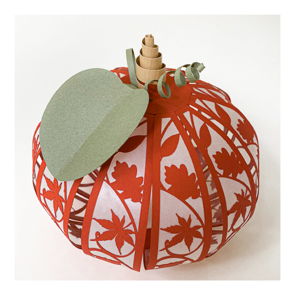 3D Paper Pumpkin SVG – Leaf Design | Digital Download