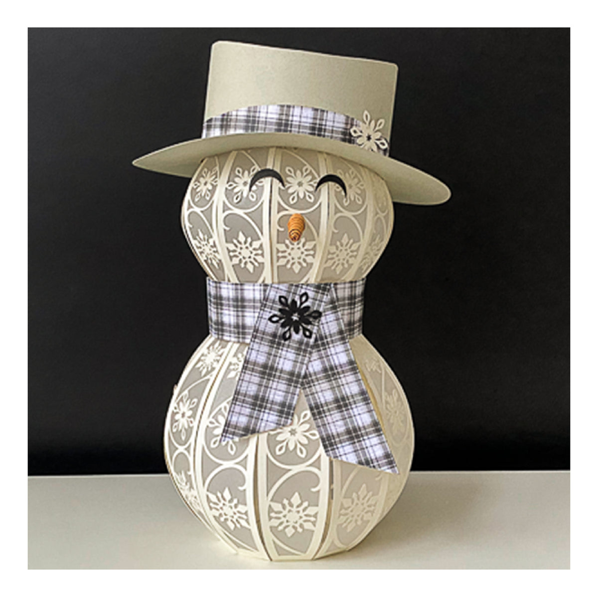 3D Paper Snowman SVG – Snowflake Design | Digital Download