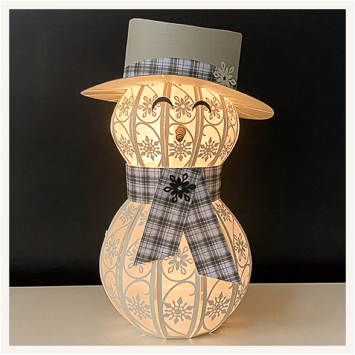 3D Paper Snowman SVG – Snowflake Design | Digital Download
