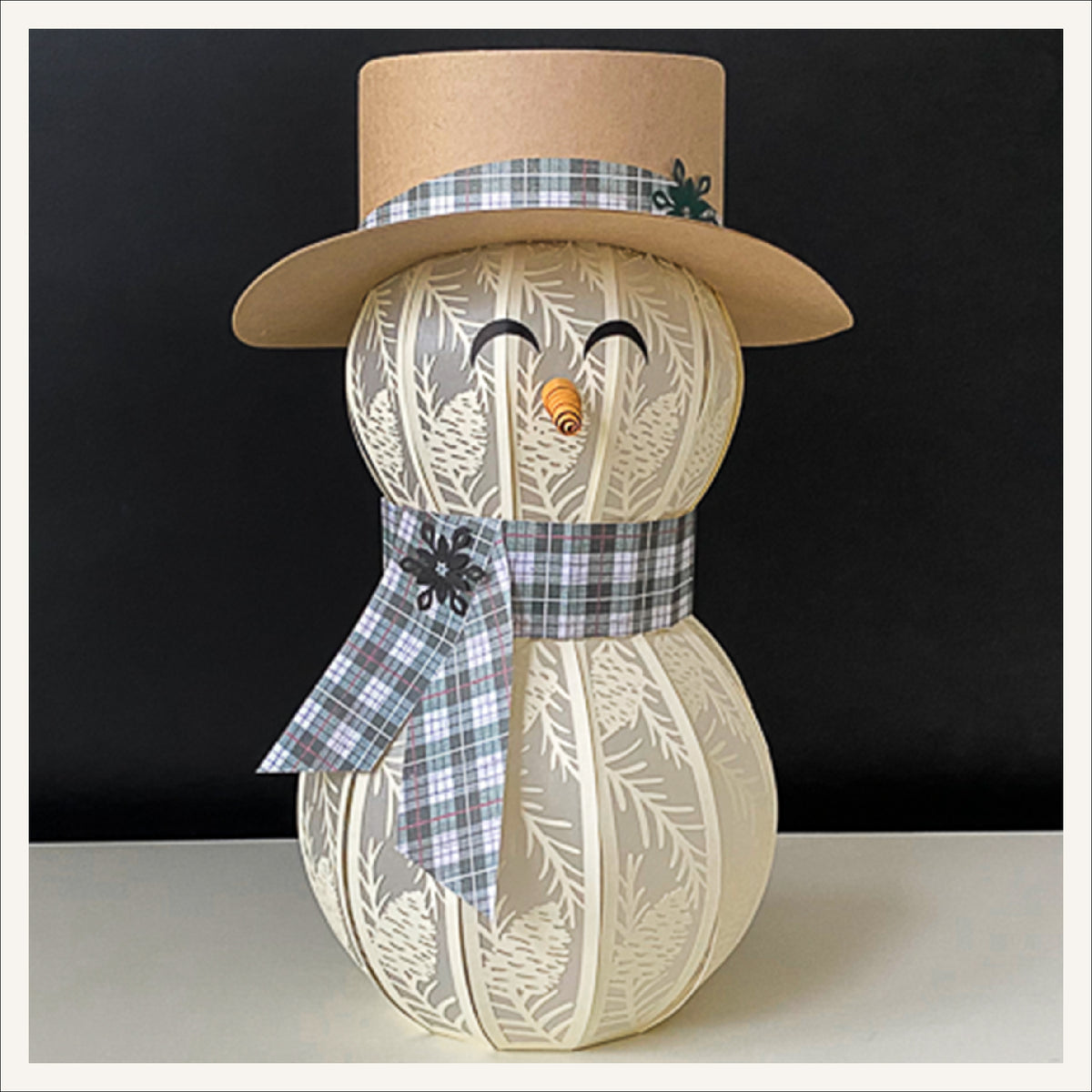 3D Paper Snowman SVG Bundle – 6 Designs | Digital Download