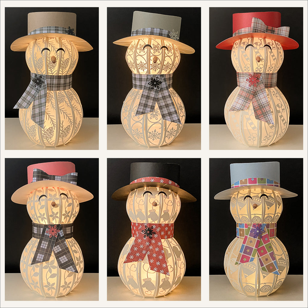3D Paper Snowman SVG Bundle – 6 Designs | Digital Download